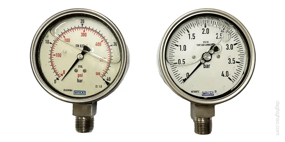 original oil vs fake in wika pressure gauge