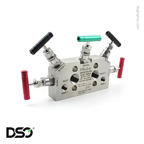 منیفولد پنج راهه برند hikelok استنلس استیل 